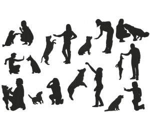 Stickdatei - Hundeplatz Silhouette